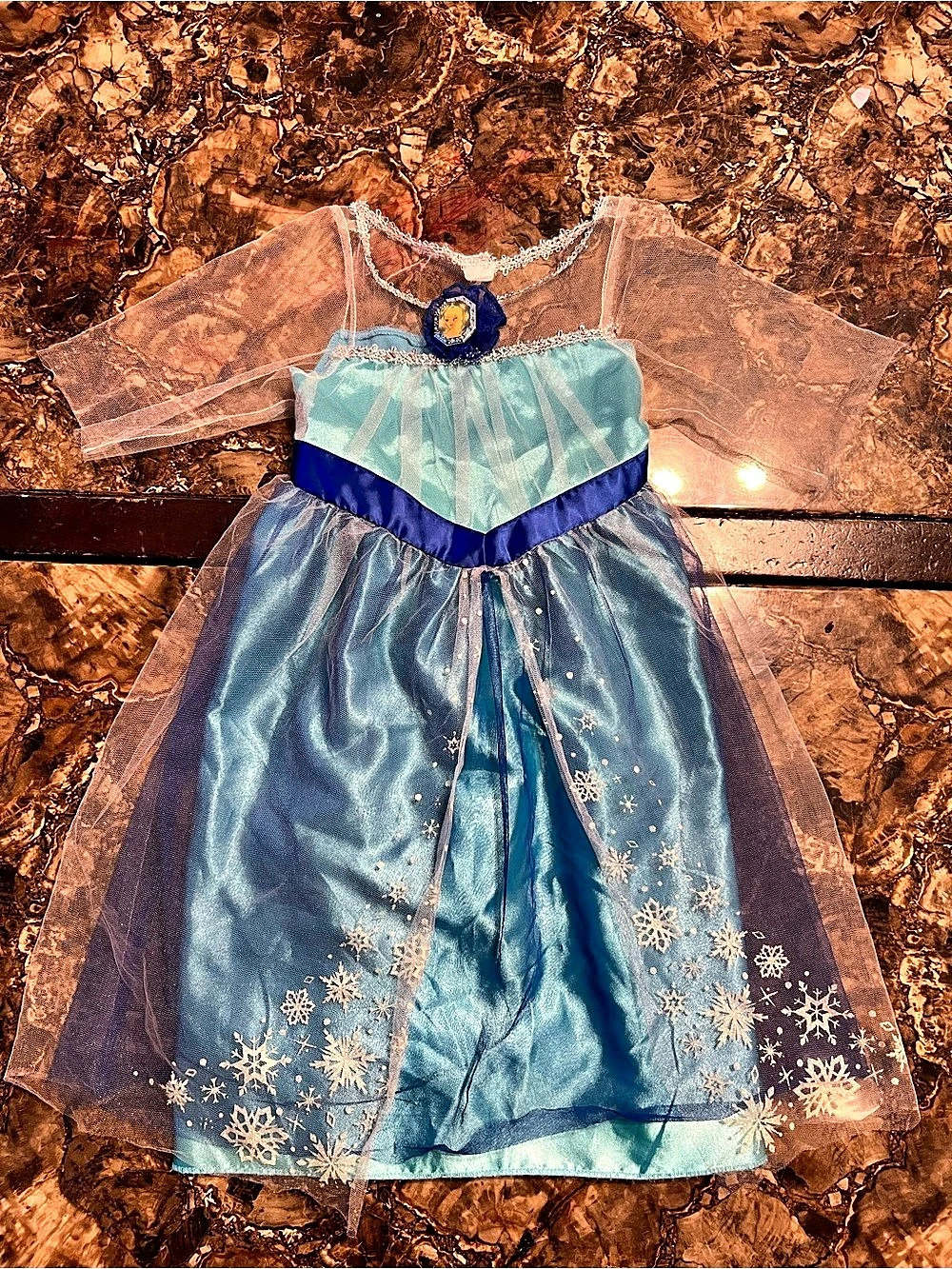 Disney Frozen Elsa Fantasy Play Costume Blue Elsa Costume